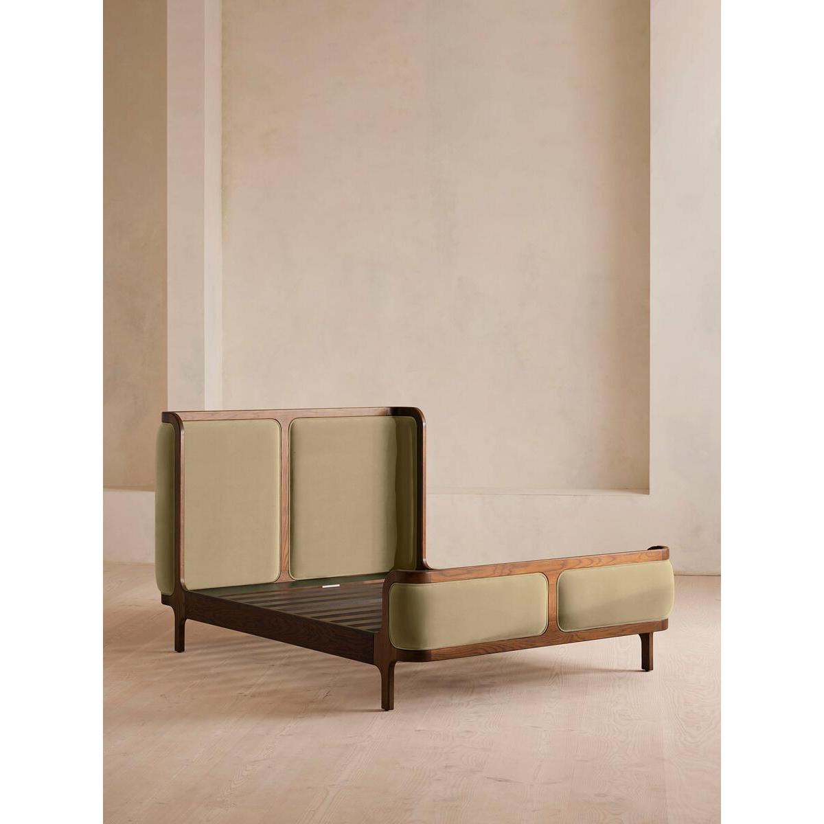 Belsa Bed, Double, Velvet, Lichen – image 3