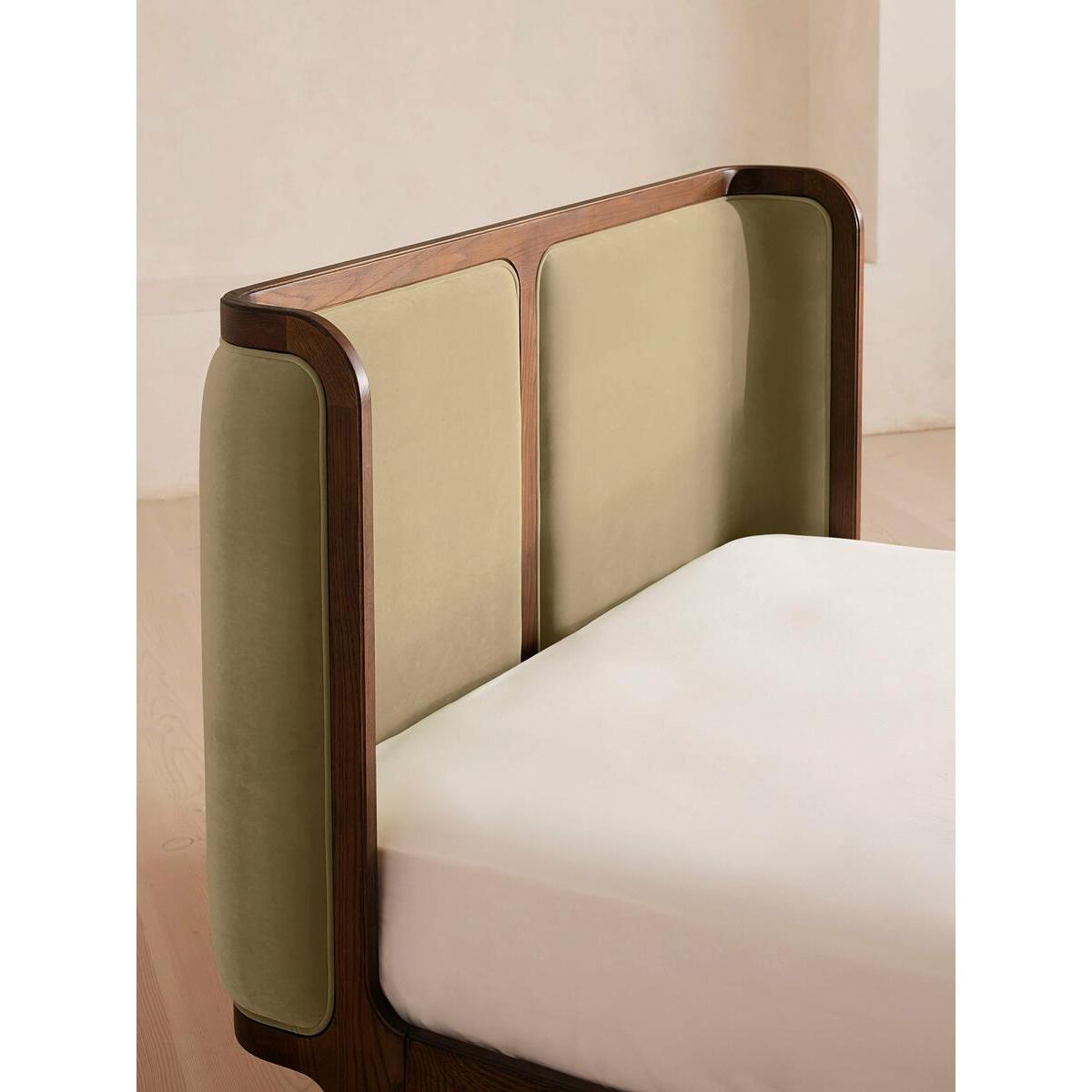 Belsa Bed, Double, Velvet, Lichen – image 5