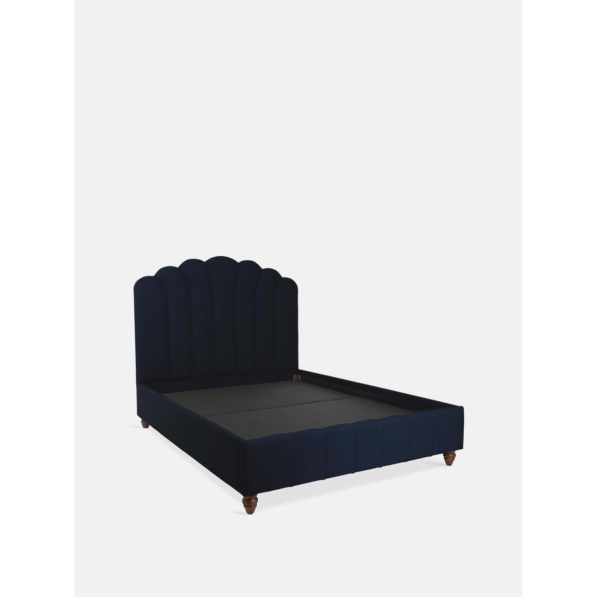 Manette Bed, Double, Linen Dark Navy – image 3