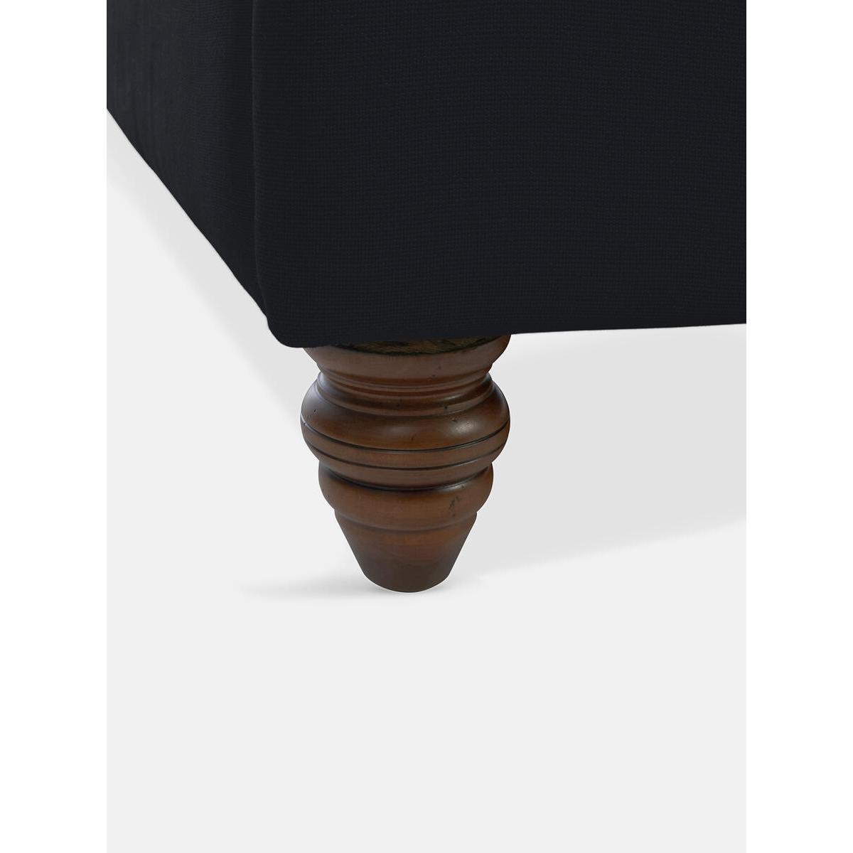 Manette Bed, Double, Linen Dark Navy – image 6