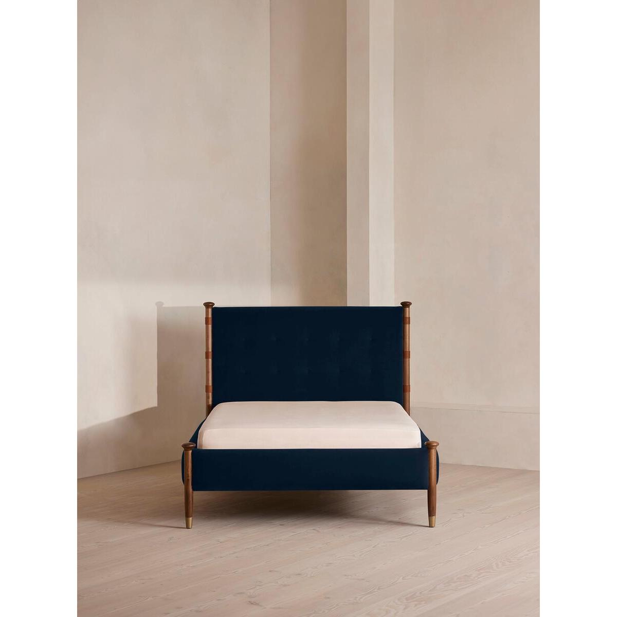 Paolo Bed, Double, Velvet, Royal Blue – image 2