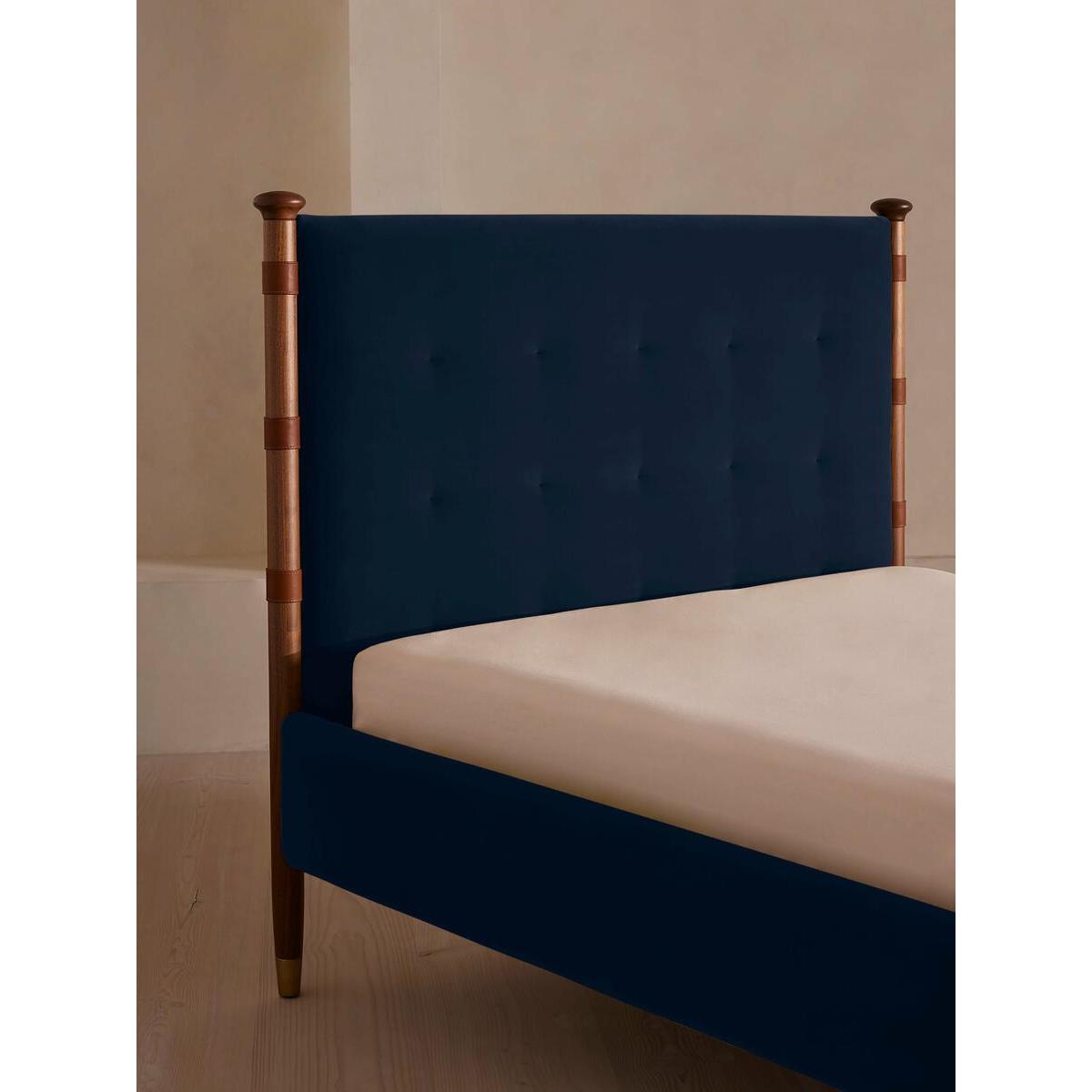 Paolo Bed, Double, Velvet, Royal Blue – image 4