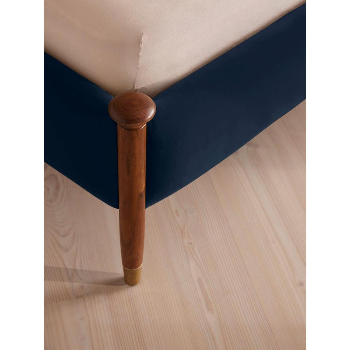 Paolo Bed, Double, Velvet, Royal Blue – image 6