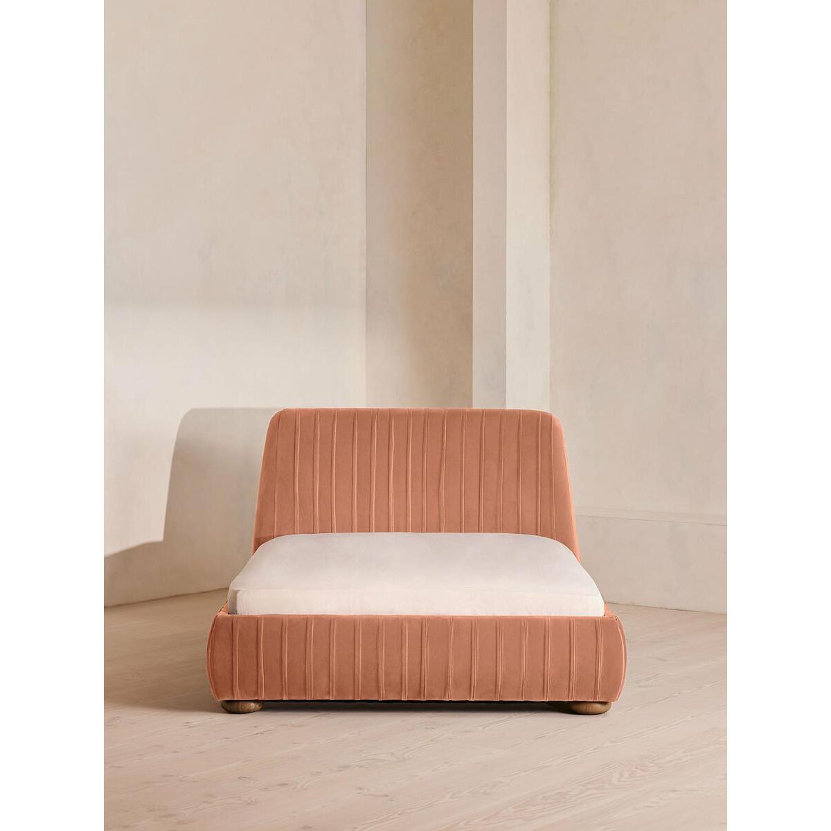 Vivienne Bed, Double, Velvet, Antique Rose – image 2