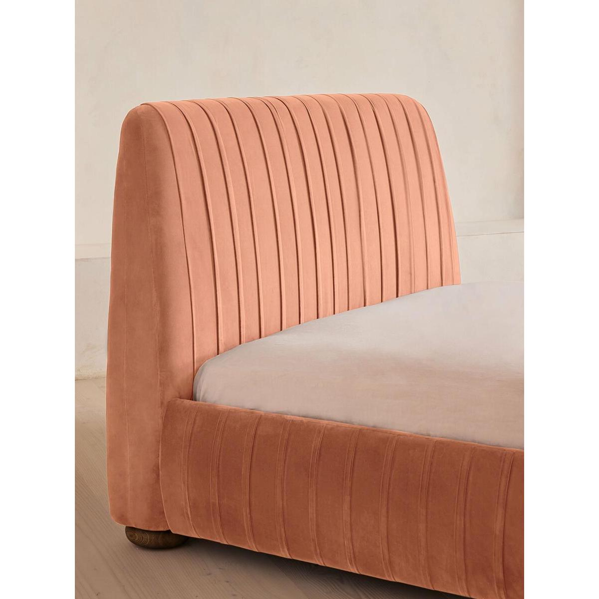 Vivienne Bed, Double, Velvet, Antique Rose – image 4