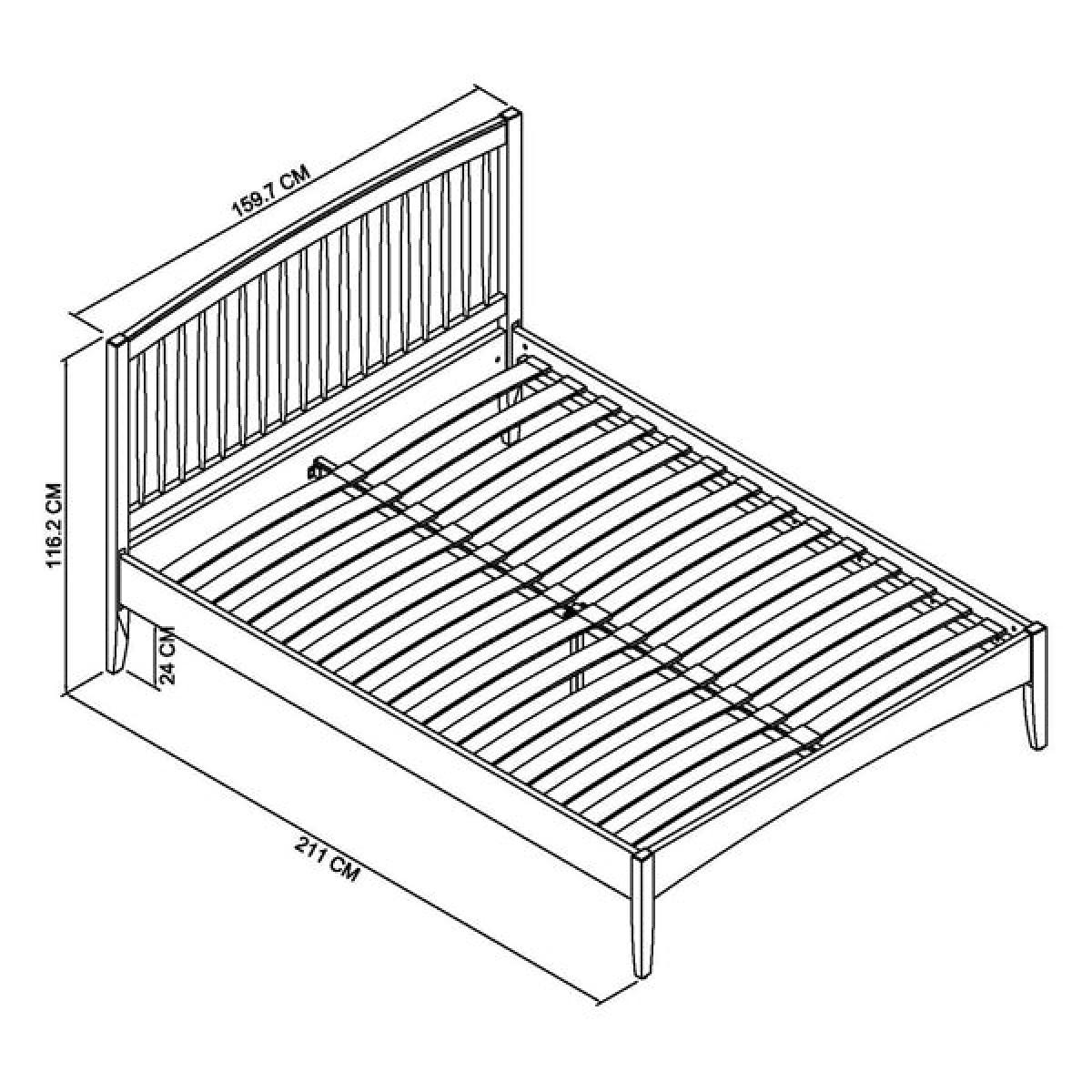 Bentley Whitby Slatted Bedstead Scandi Oak And Grey Bed / Double – image 3