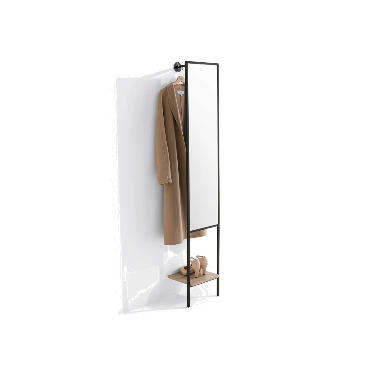 Horta Wall Coat Rack with Mirror – image 1