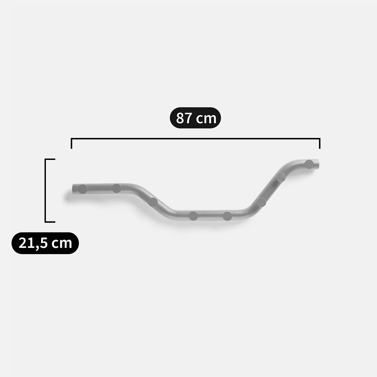 Tubi 8-Hook Coloured Steel Coat Rack – image 5