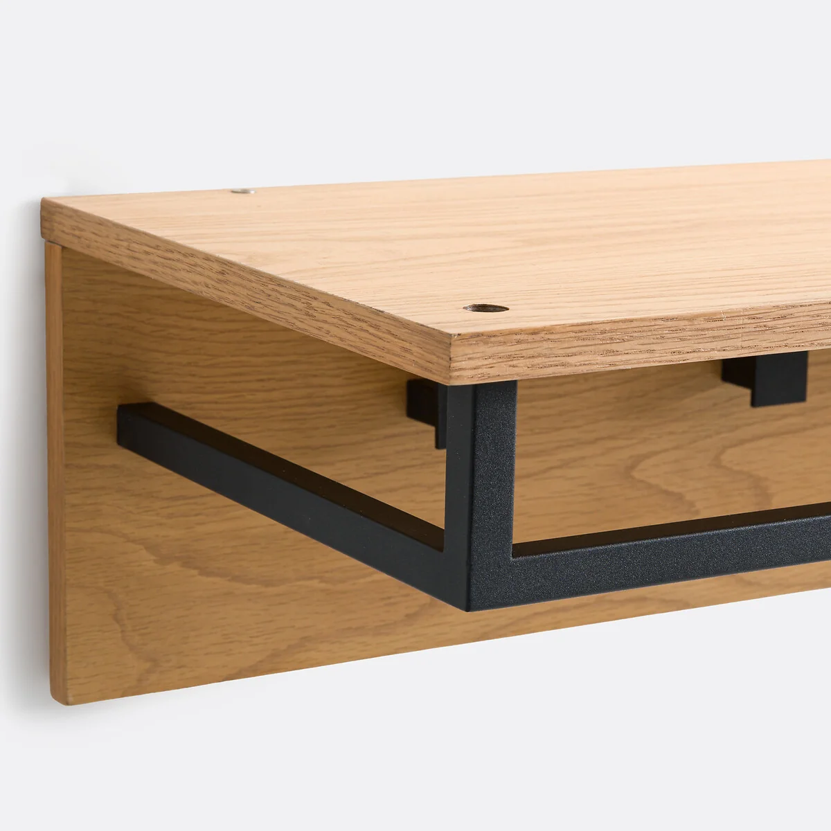 Alvan Steel and Oak Veneer Metal Coat Rack – image 5
