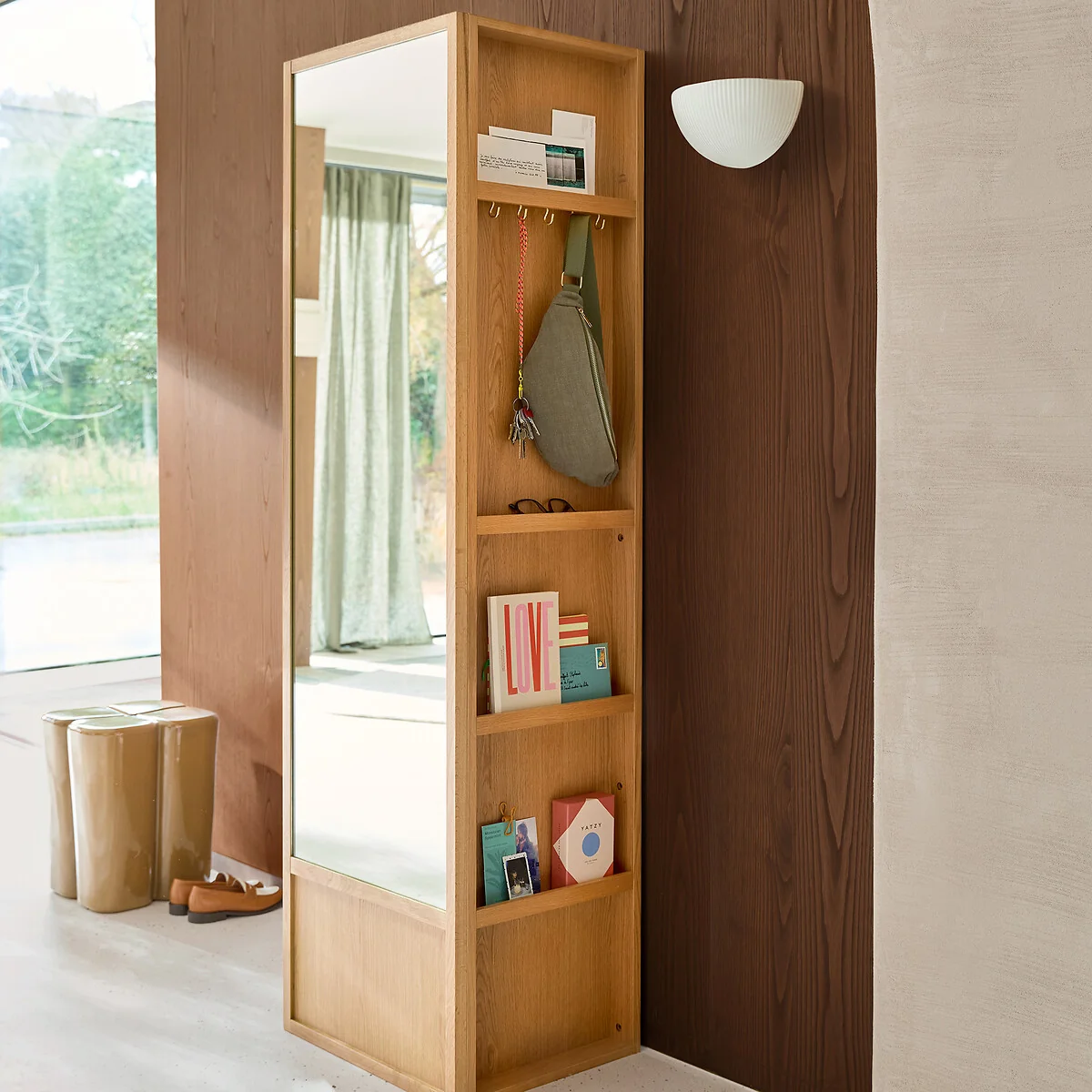 Senssia Reversible Hallway Coat Rack with Mirror – image 2