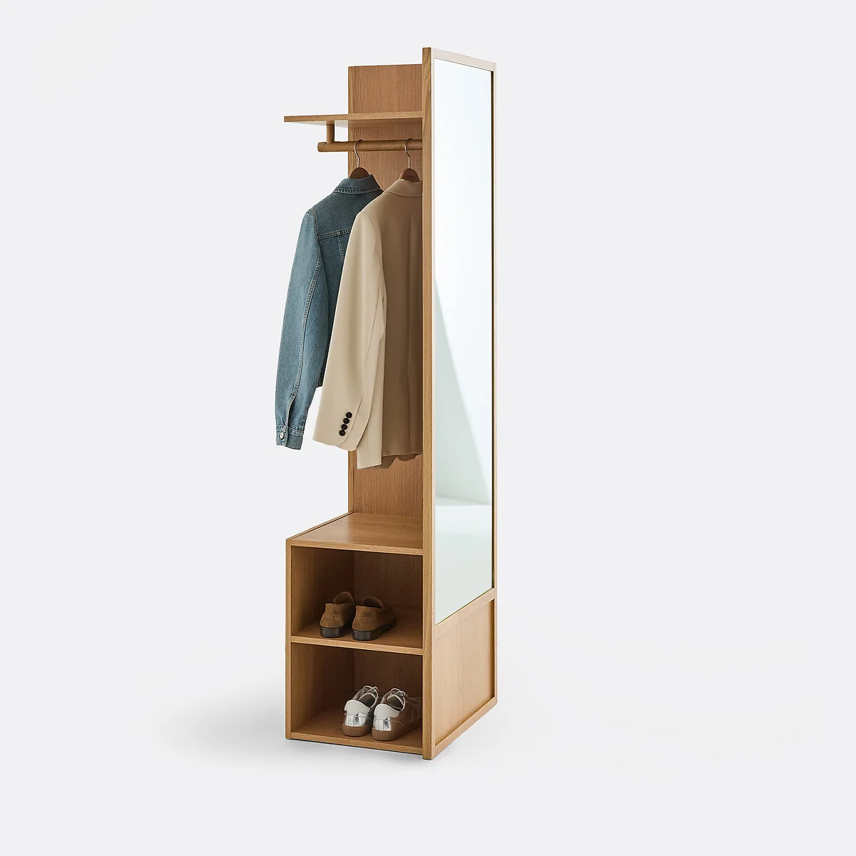 Senssia Reversible Hallway Coat Rack with Mirror – image 5