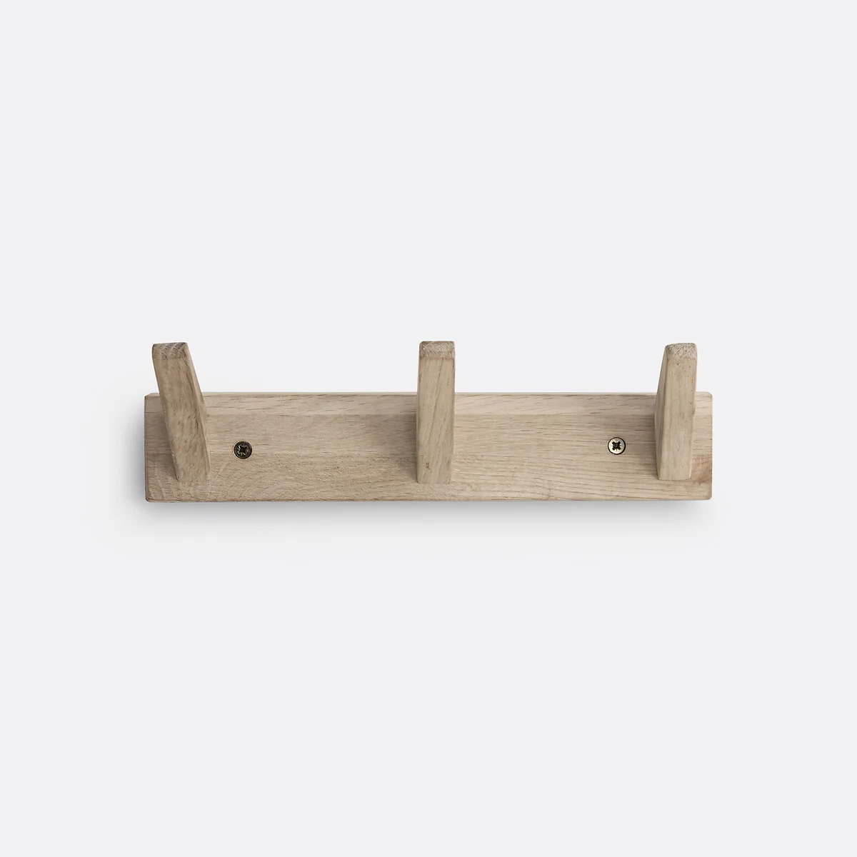 Selfrid Oak Wall-Mounted Coat Rack with 3 Hooks – image 3