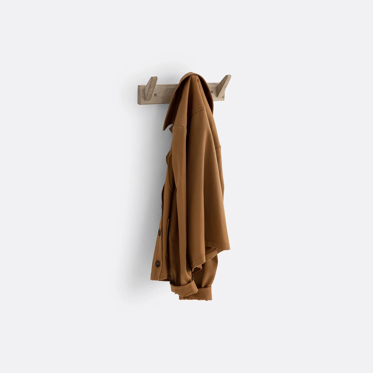 Selfrid Oak Wall-Mounted Coat Rack with 3 Hooks – image 4