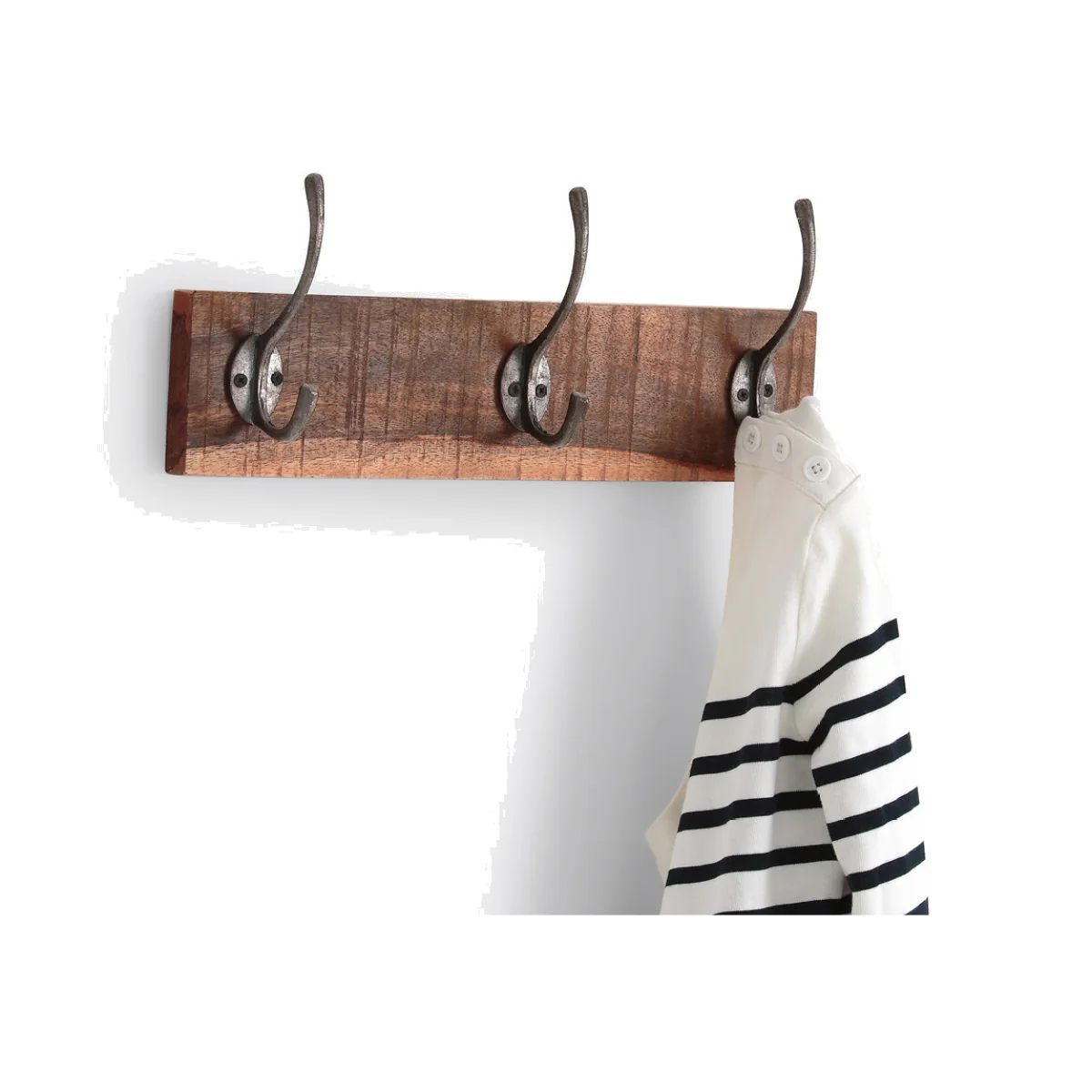 Wall-Mounted Coat Rack with 3 Hooks – image 1