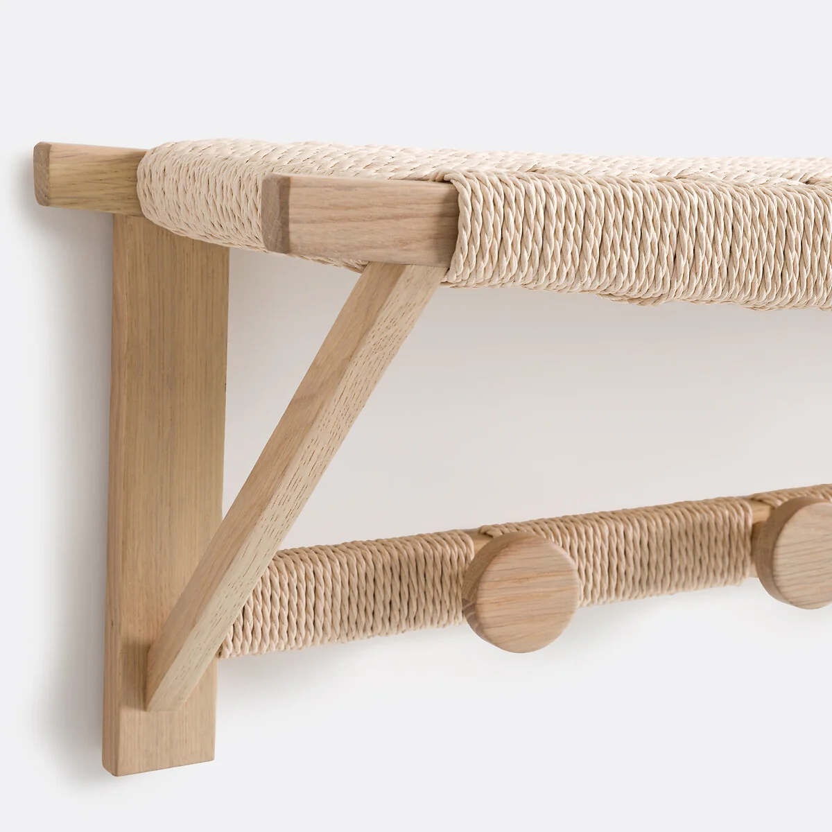 Kioto Wall-Mounted Coat Rack in Oak – image 4