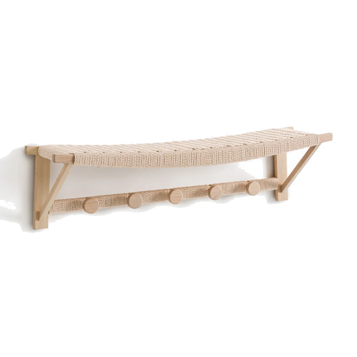 Kioto Wall-Mounted Coat Rack in Oak – image 1