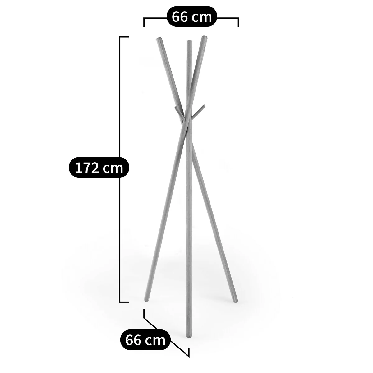 Selfrid Tripod Coat Stand in Solid Oak – image 4