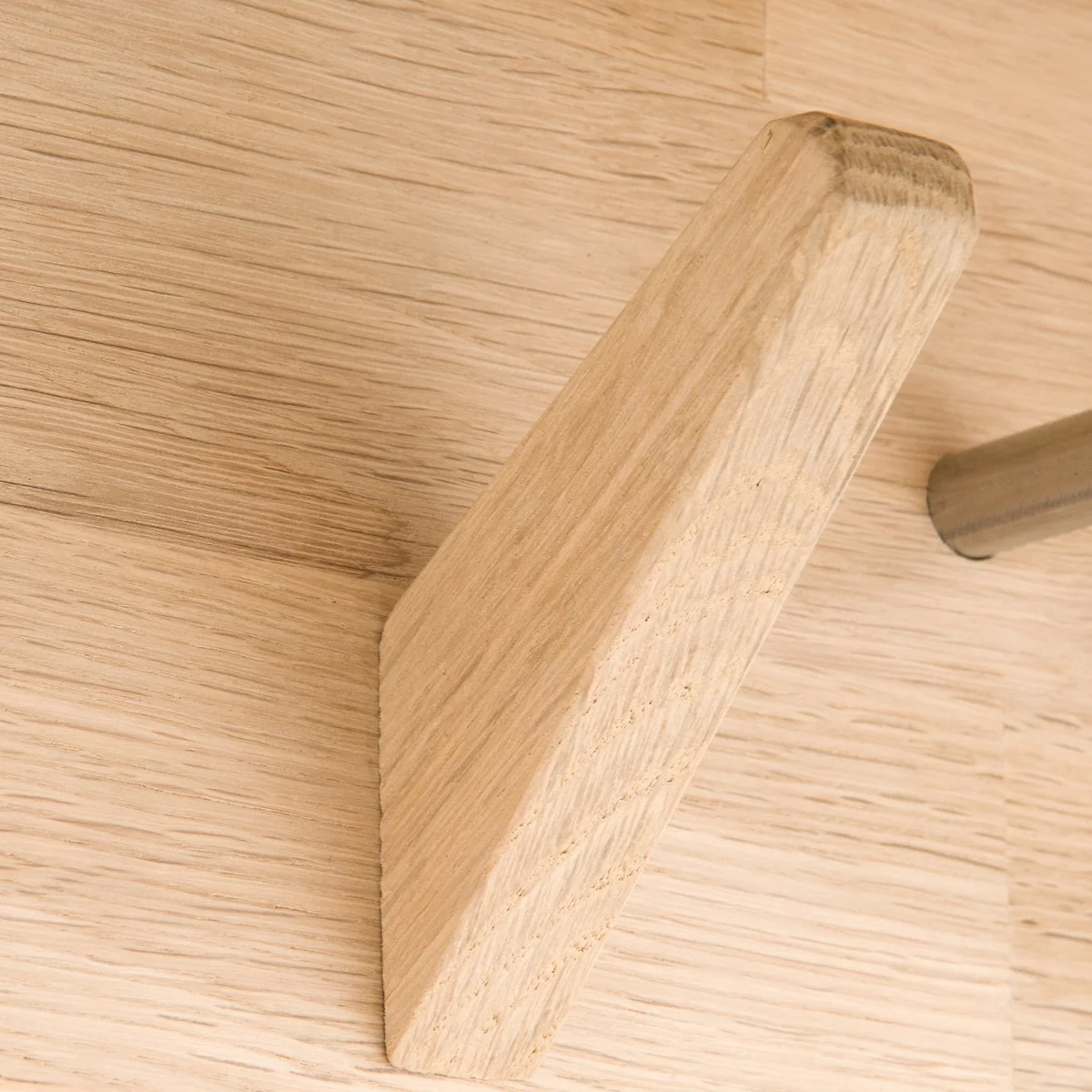 Slofia Light Oak Coat Rack & Shelf with 4 Hooks – image 3