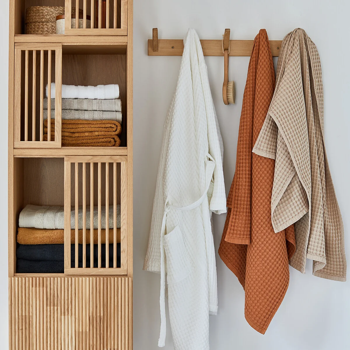 Selfrid Oak Coat Rack with 5 Hooks – image 2