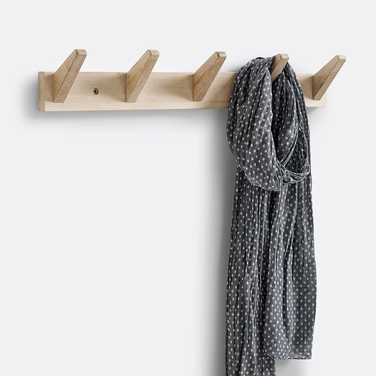 Selfrid Oak Coat Rack with 5 Hooks – image 4