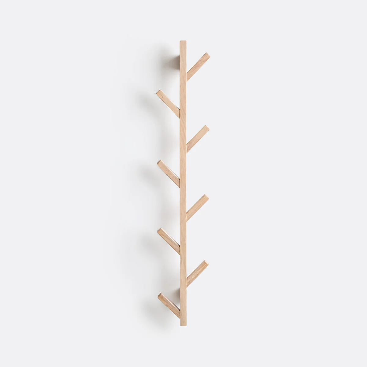 Anela Oak 8-Hook Wall-Mounted Coat Rack – image 2