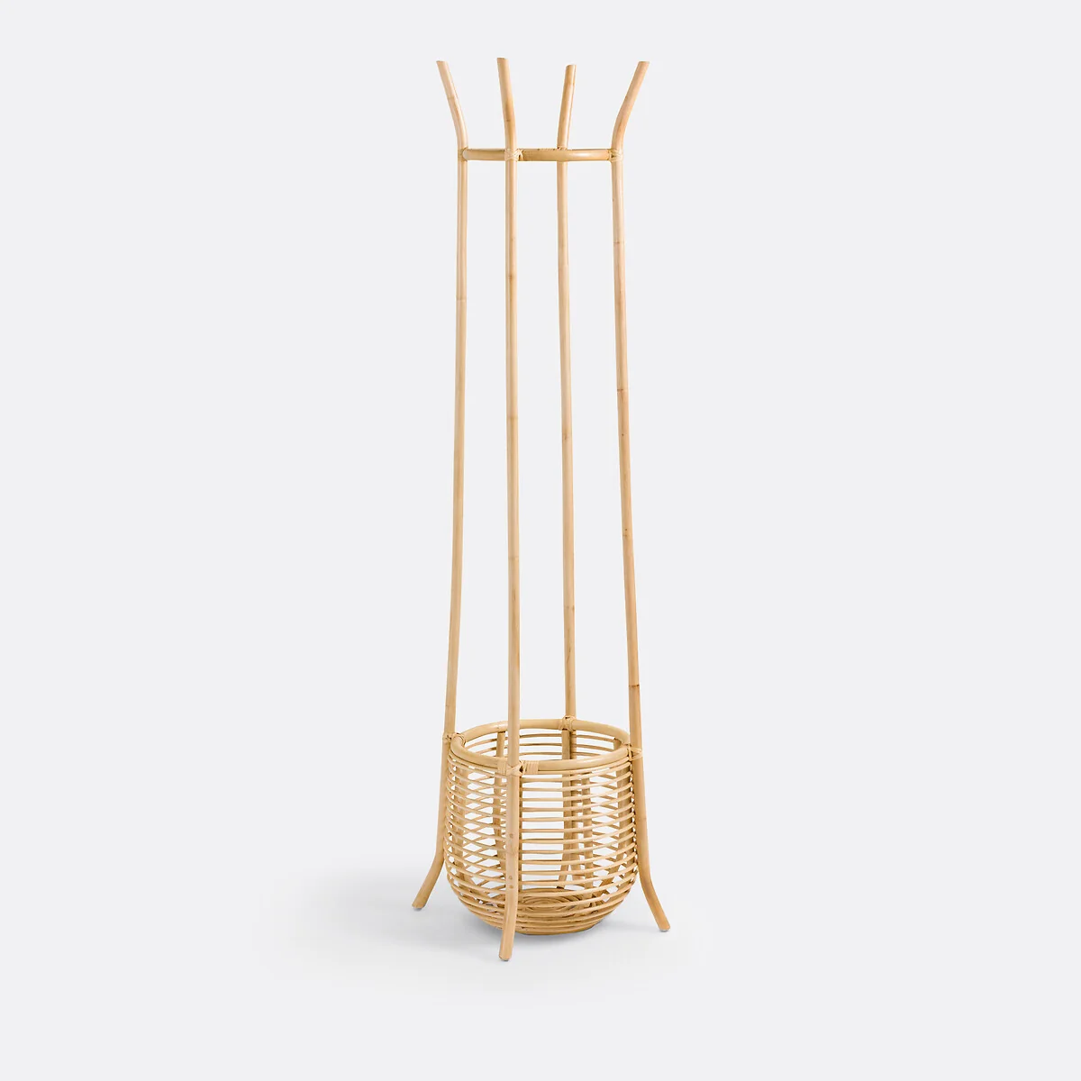 Aya Rattan Basket Coat Rack – image 2