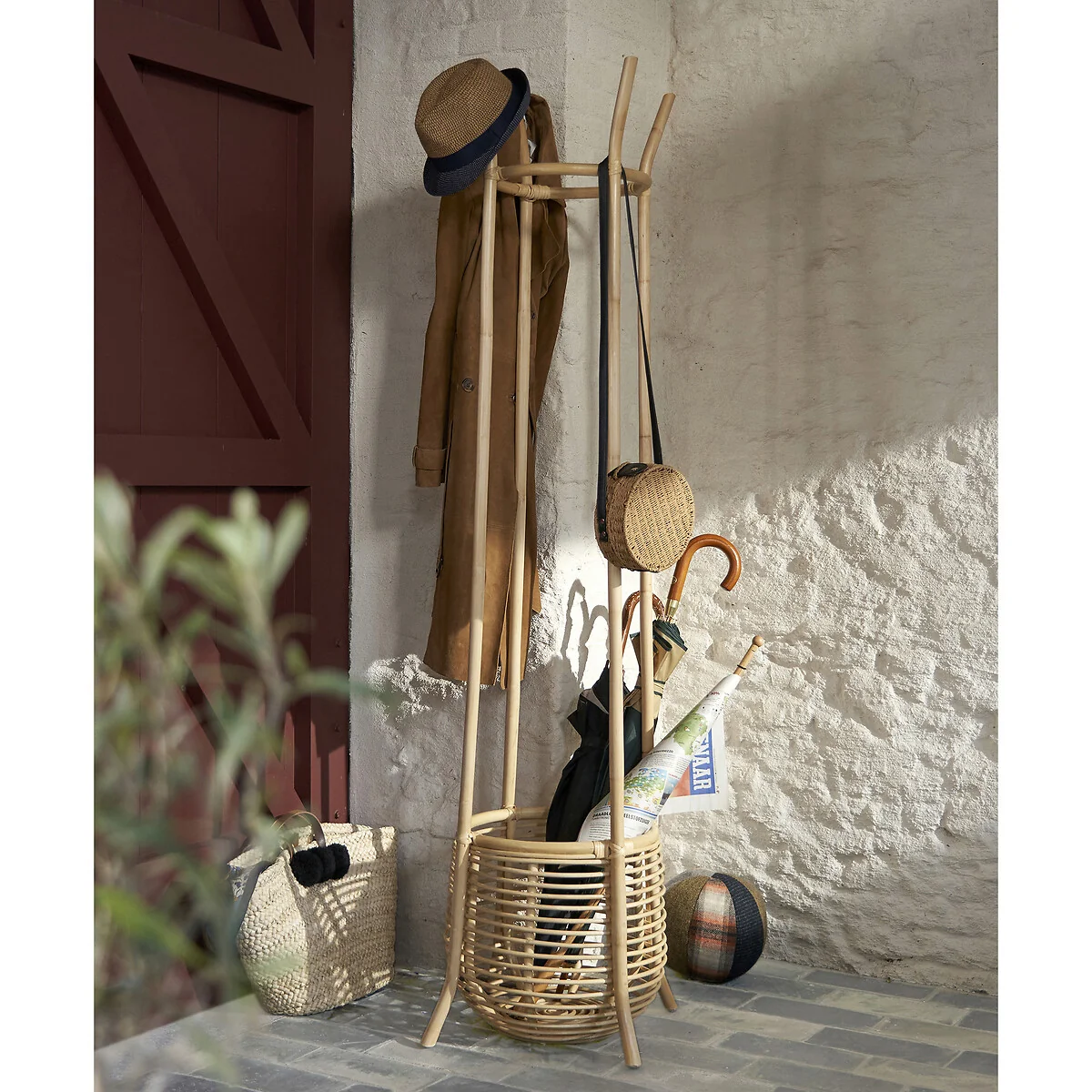 Aya Rattan Basket Coat Rack – image 6