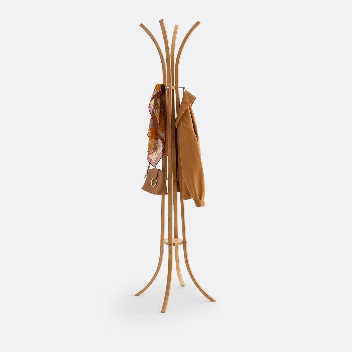 Teepi 4-Spoke Bamboo Coat Rack – image 2