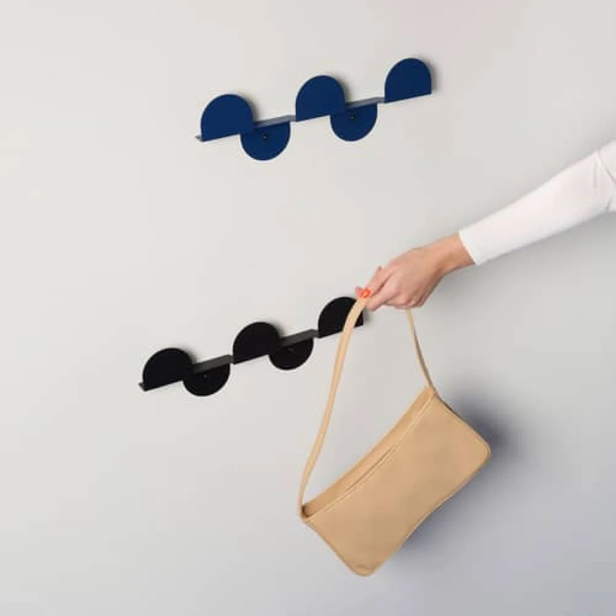 Vibes Wall coat rack metal blue / L 37.3 cm - NOBODINOZ – image 3