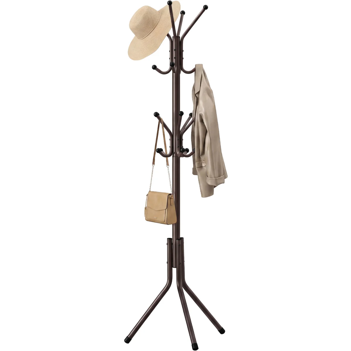SONGMICS 175 cm Brown Standing Hall Tree for Bedroom - Brown – image 2