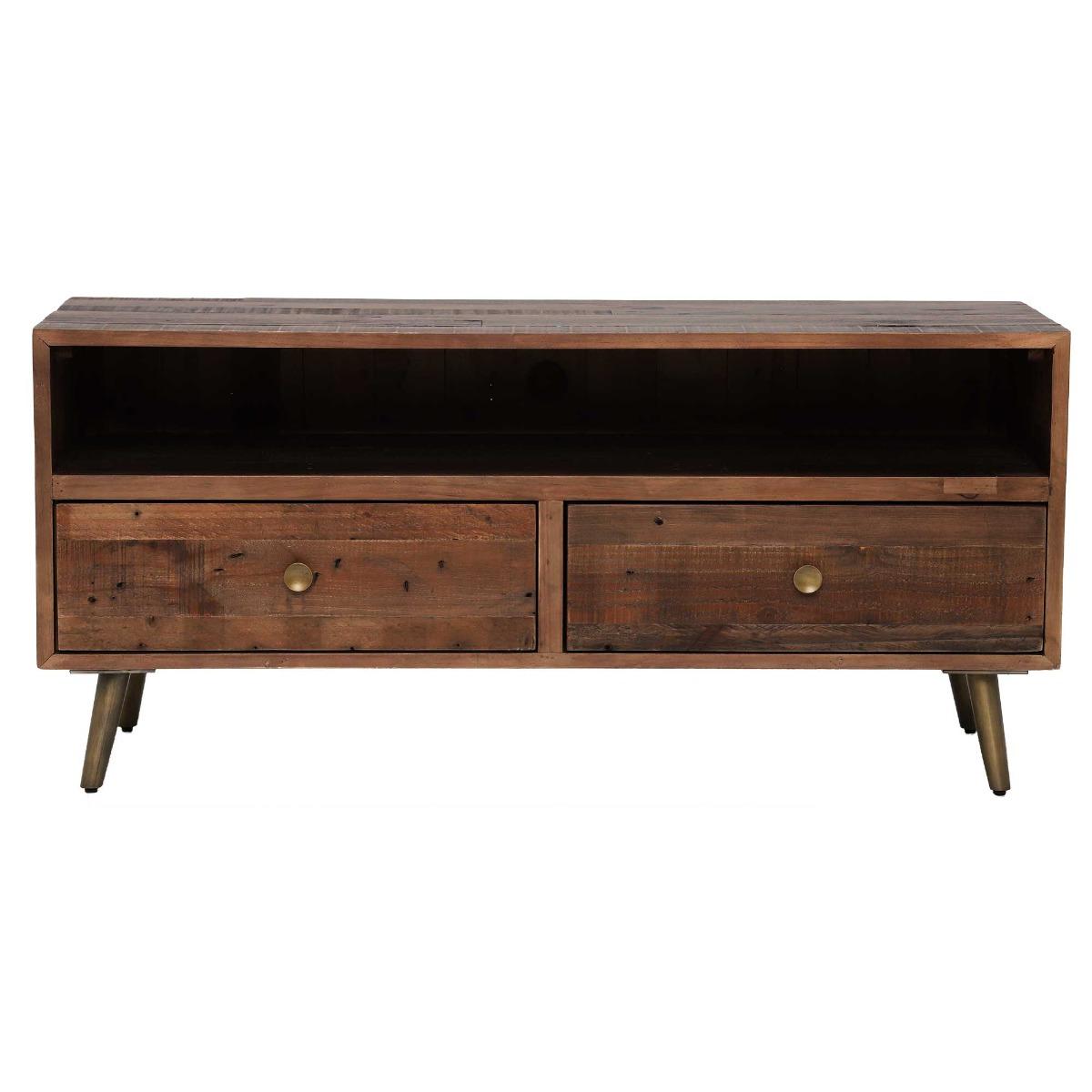 Modi Lowline Tv Cabinet With 2 Drawers, Brown | Barker & Stonehouse – image 2