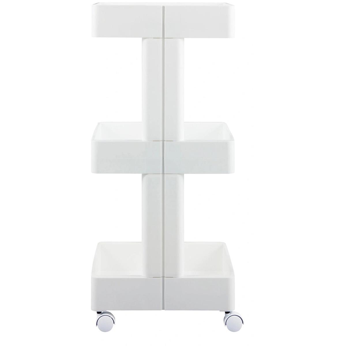 Plastic Kitchen Storage Trolley - White / 79cm / 39cm – image 2