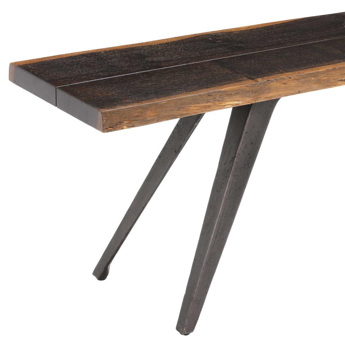 Vega Solid Oak  Bench – image 4