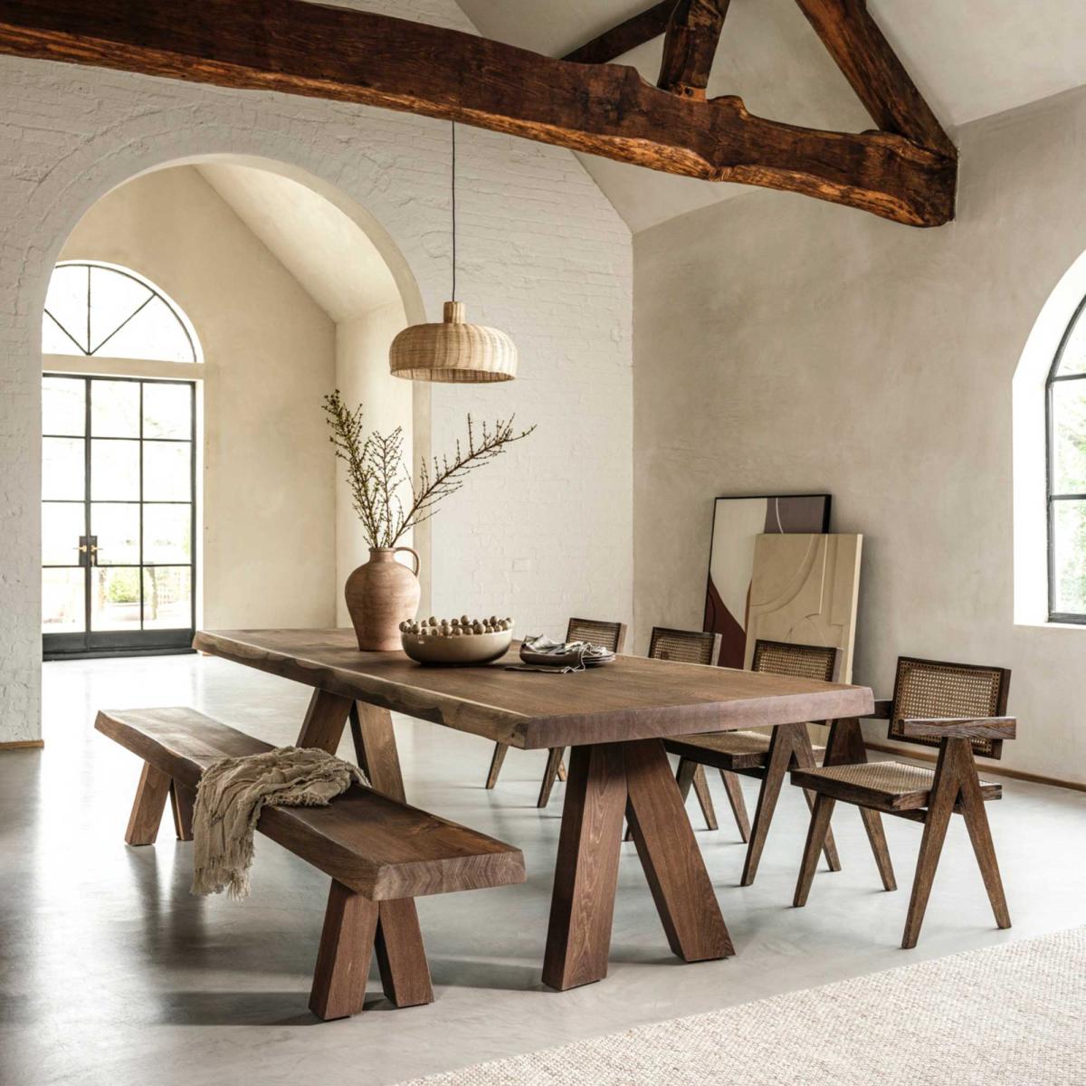 Forte Bench Upto 305 x 36 x H46cm, Brown | Barker & Stonehouse – image 2