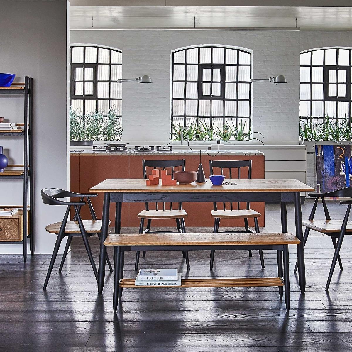 Ercol Monza Dining Bench, Brown Oak Wood | Barker & Stonehouse – image 2