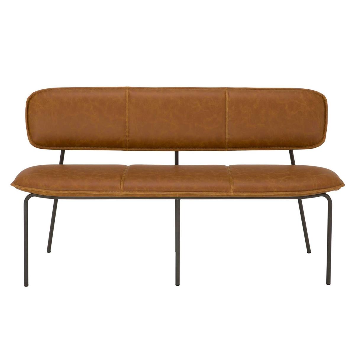 Brody Bench, Brown Leather | Barker & Stonehouse – image 2