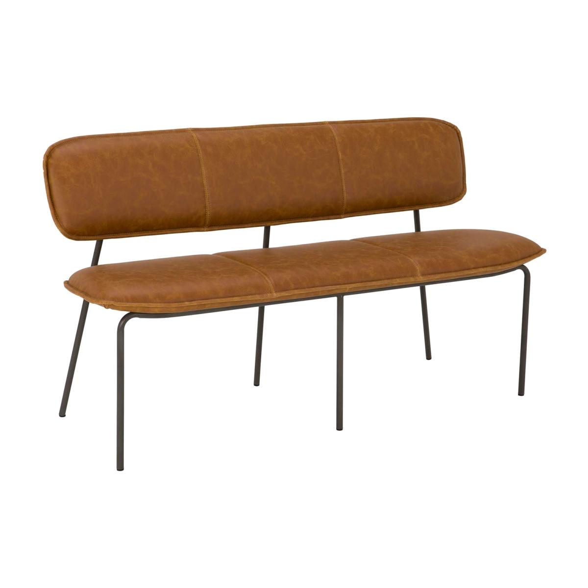 Brody Bench, Brown Leather | Barker & Stonehouse – image 1