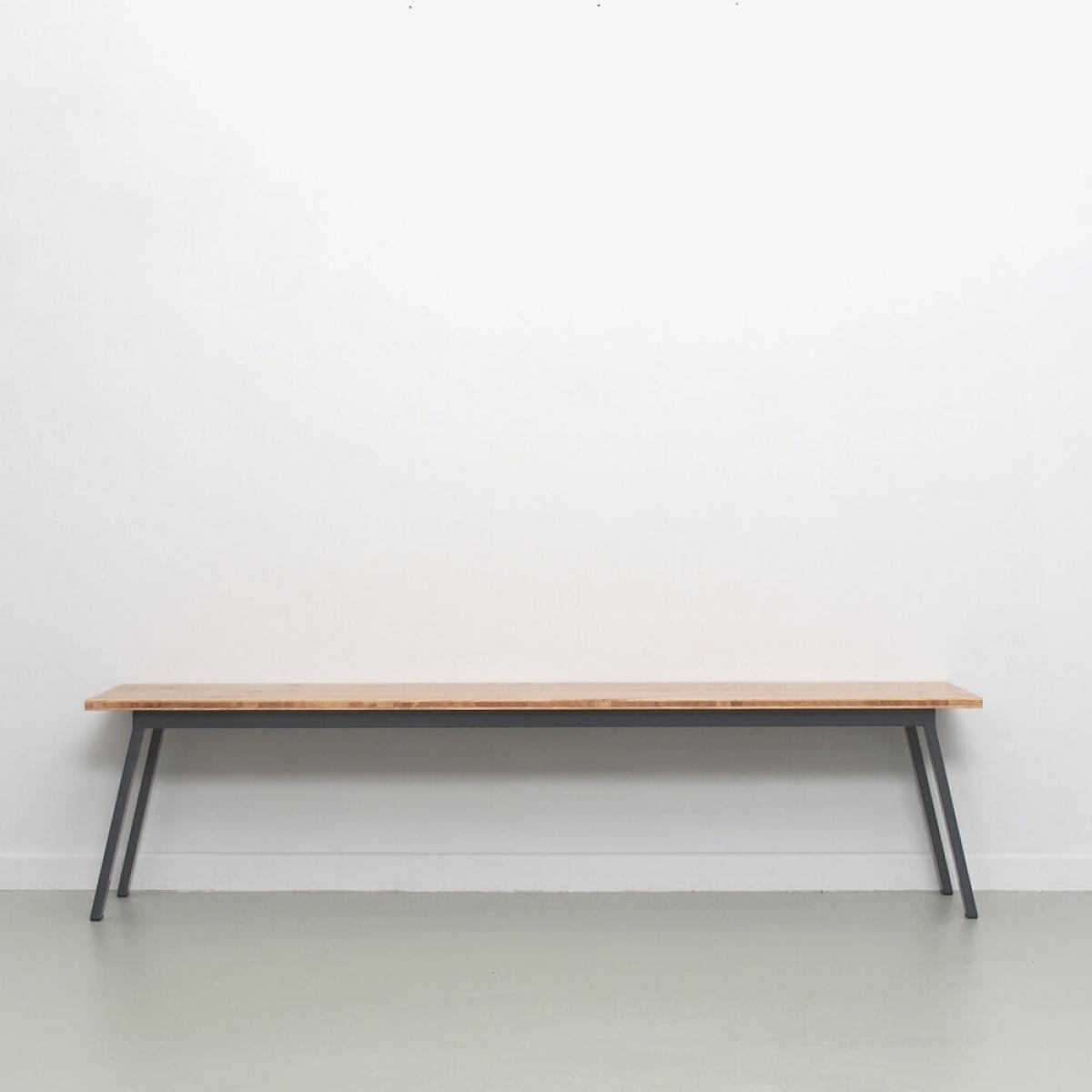 Oak Graphite Grey Valkenburg Bench – image 3
