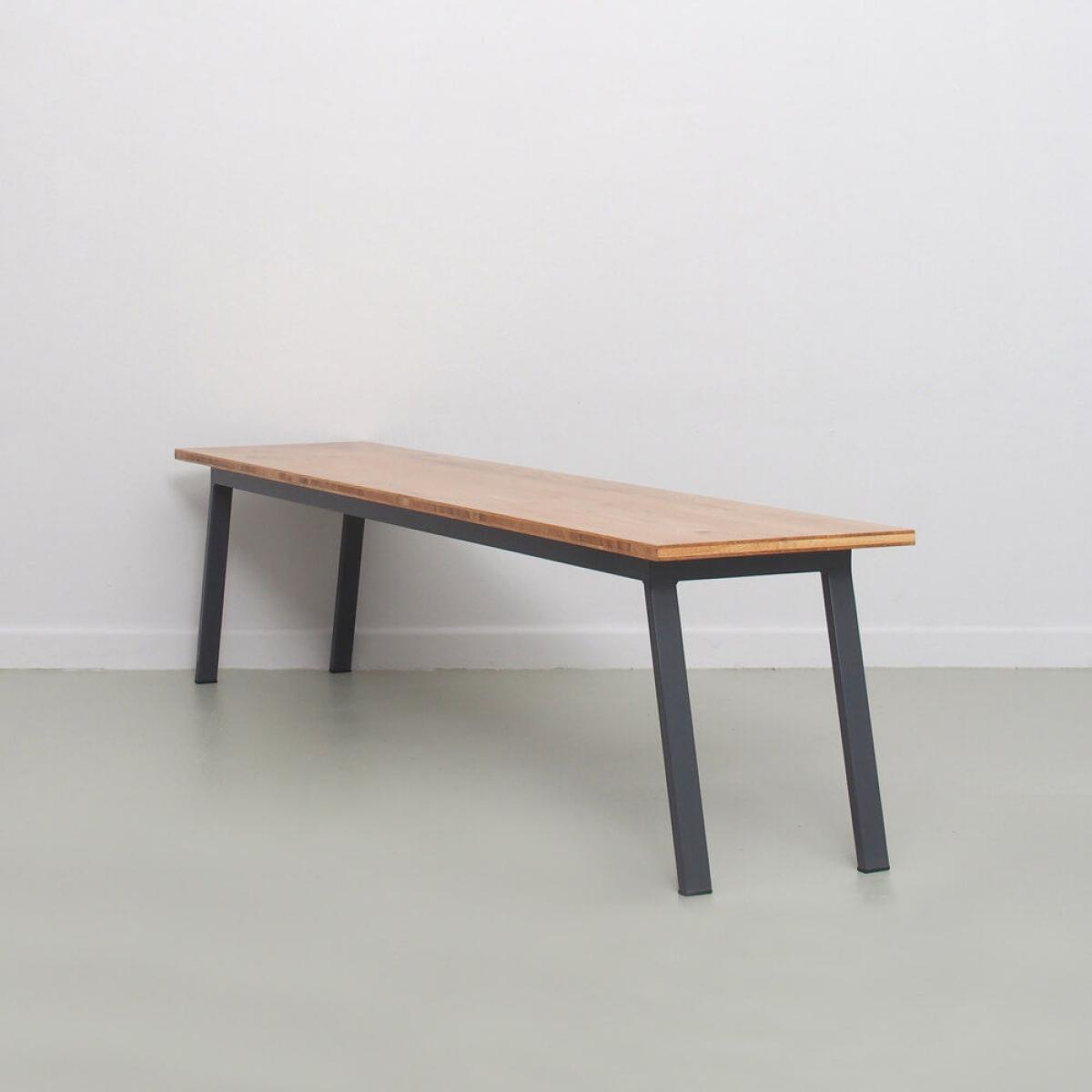 Oak Graphite Grey Valkenburg Bench – image 4