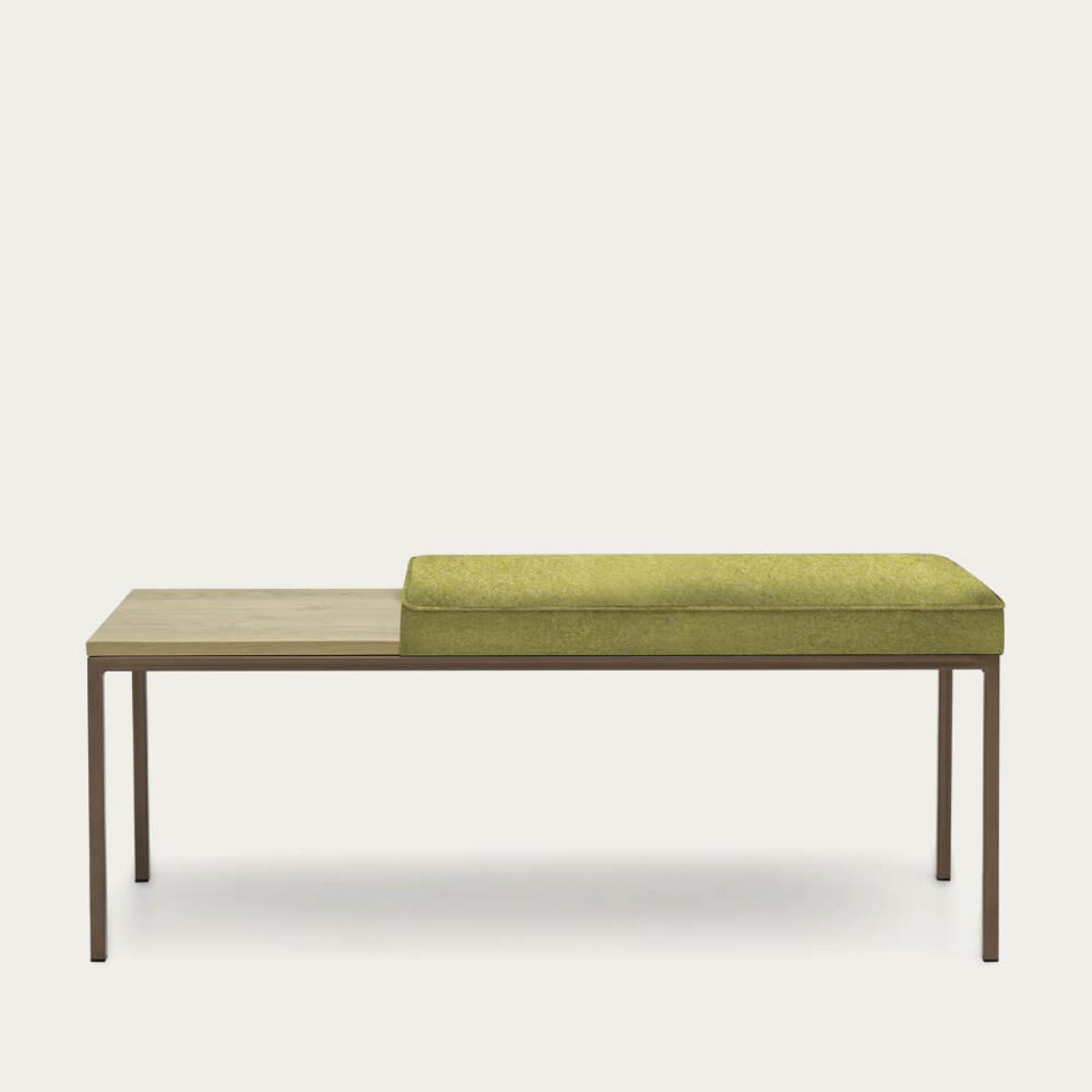 Apple Green Cube Bench Velvet Line