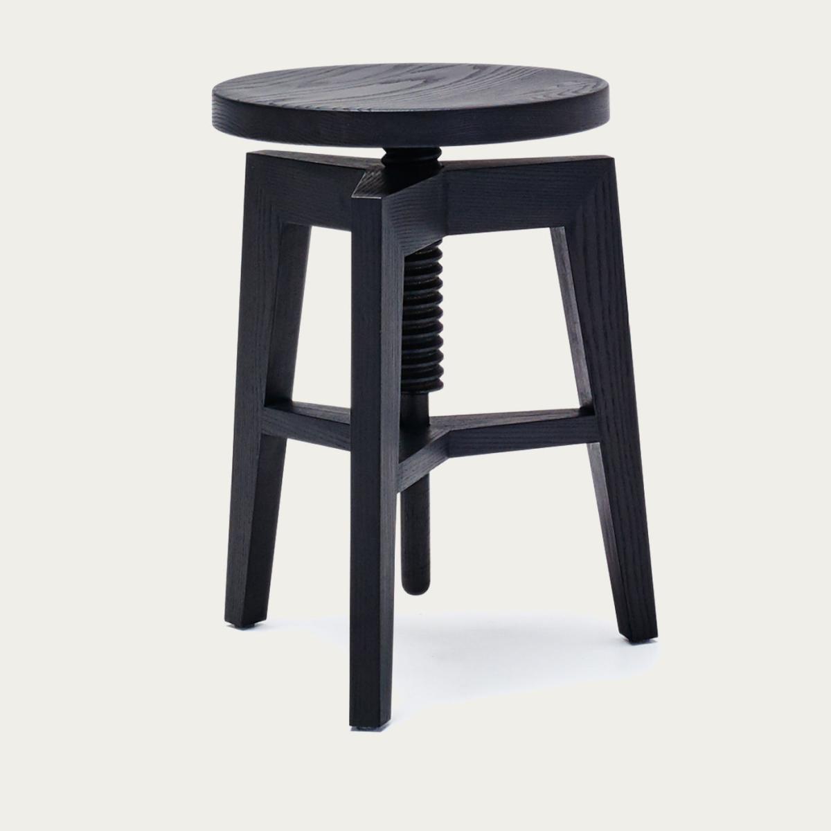 Black Ash Wood Screw Bench Stool - Small – image 3