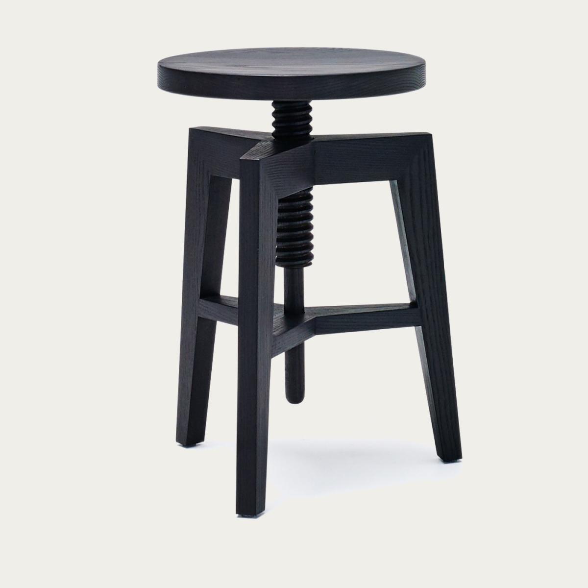Black Ash Wood Screw Bench Stool - Small – image 5