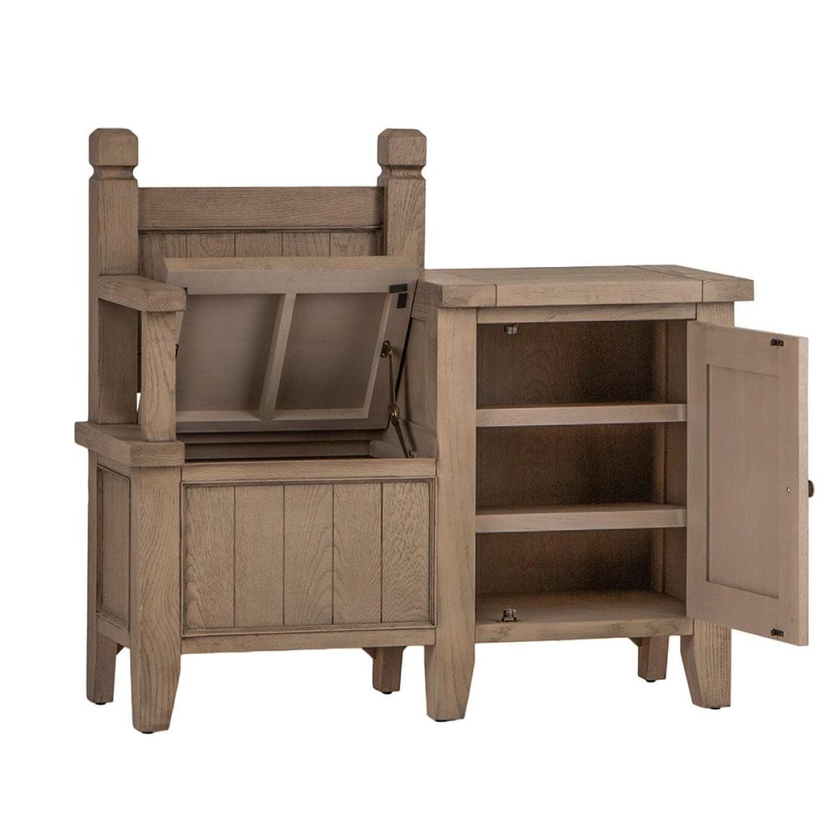 Falmouth Oak Monks Bench – image 3
