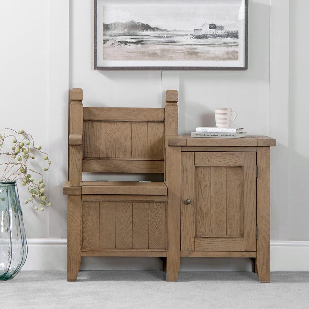 Falmouth Oak Monks Bench – image 1