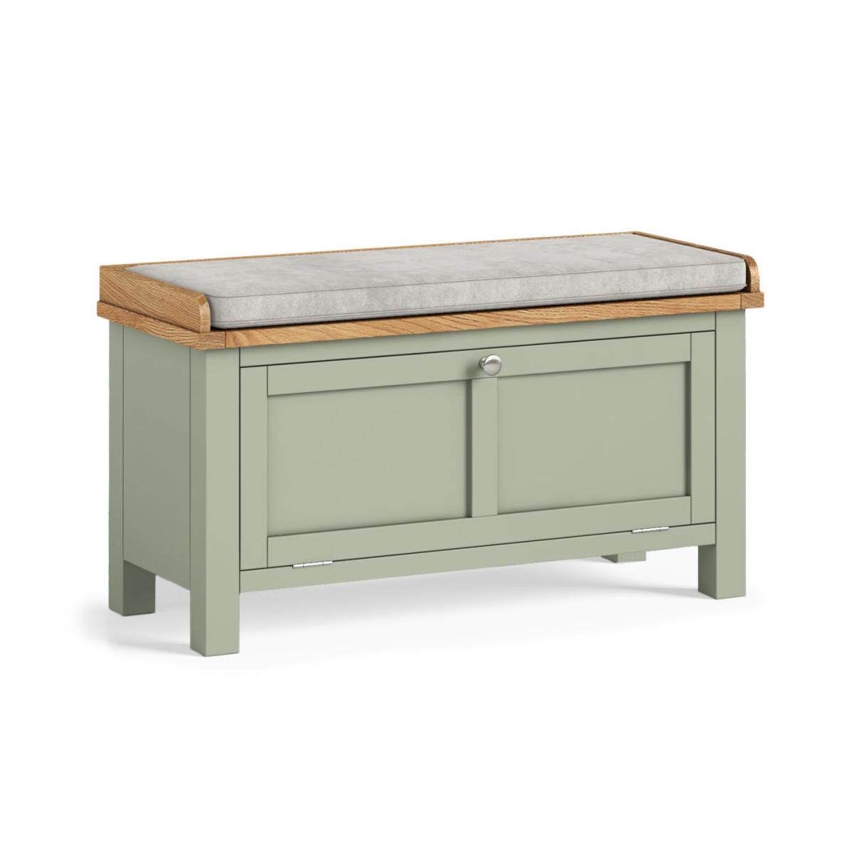 Bromley Storage Bench With Cushion Sage (Green) – image 3
