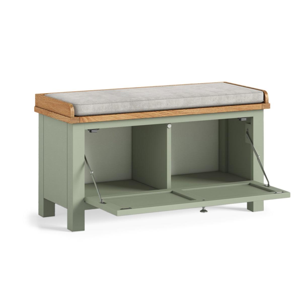 Bromley Storage Bench With Cushion Sage (Green) – image 5