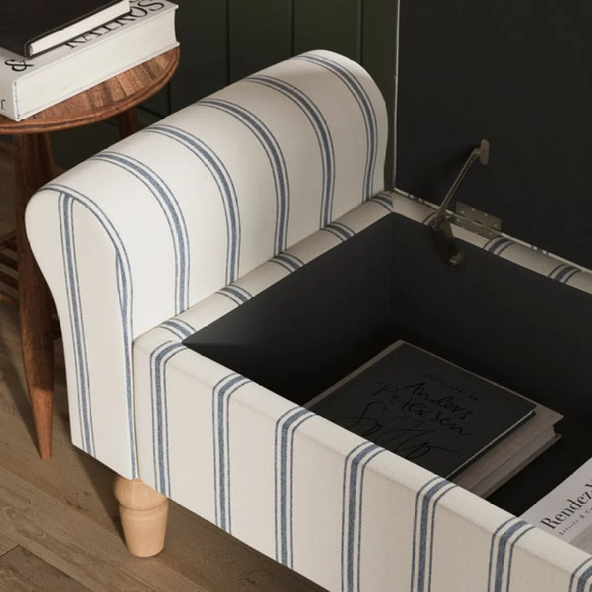 Lilian Folkstone Stripe Storage Window Seat – image 3