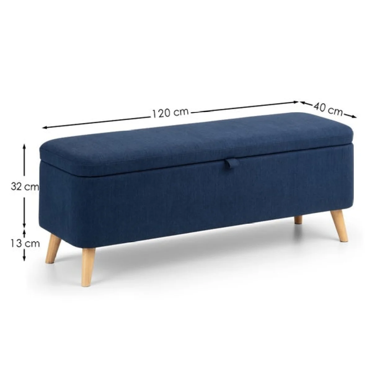 Return - Astrid Linen Storage Bench, Blue – image 9
