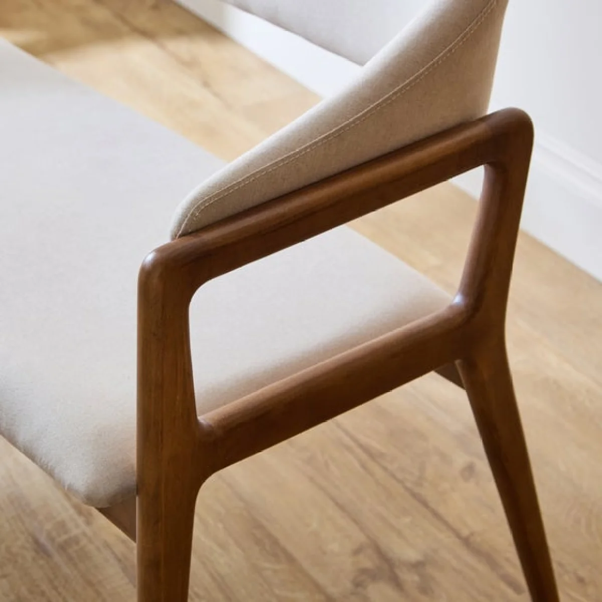 Hugh Dining Bench, Fabric – image 3