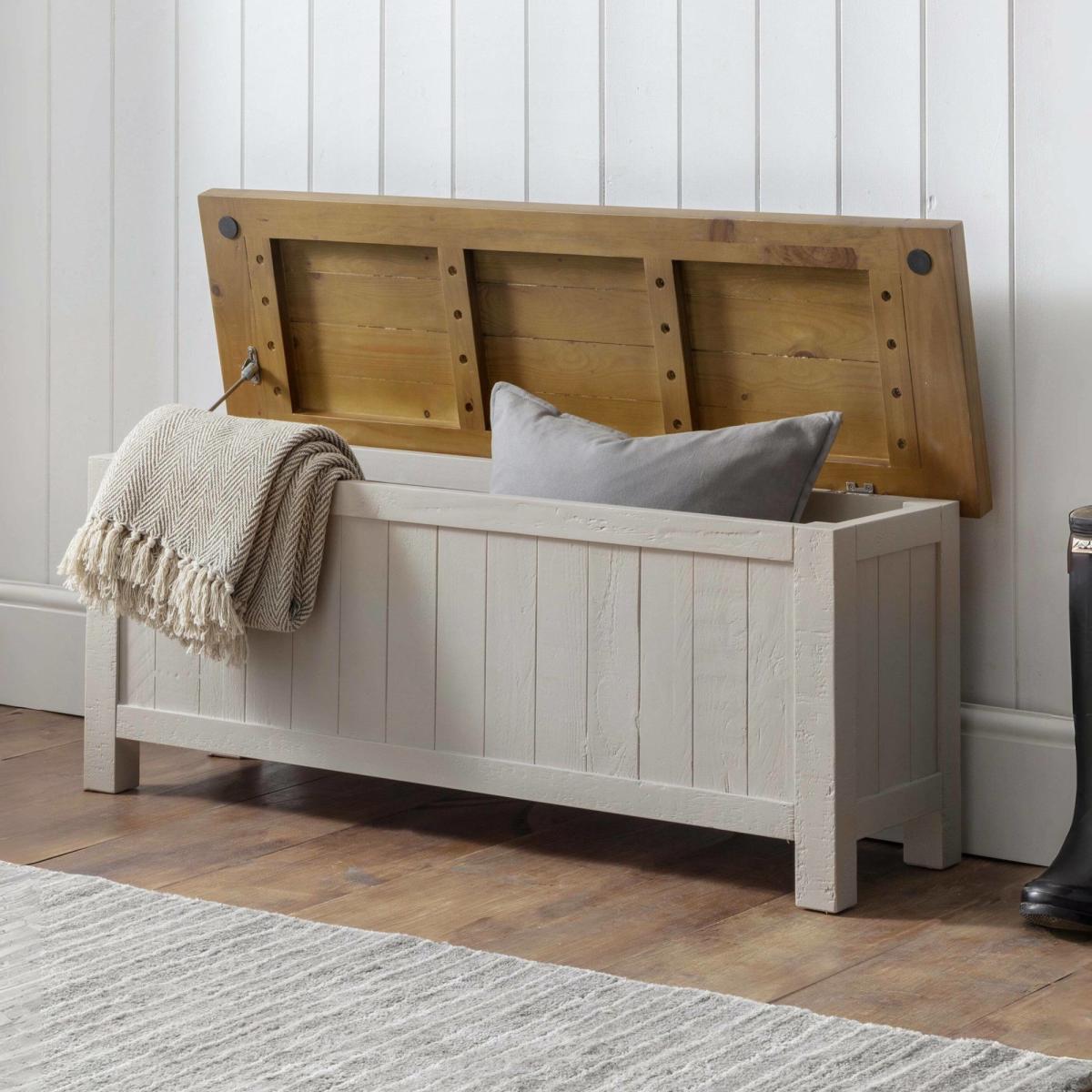 Caleb Wooden Storage Bench – image 2